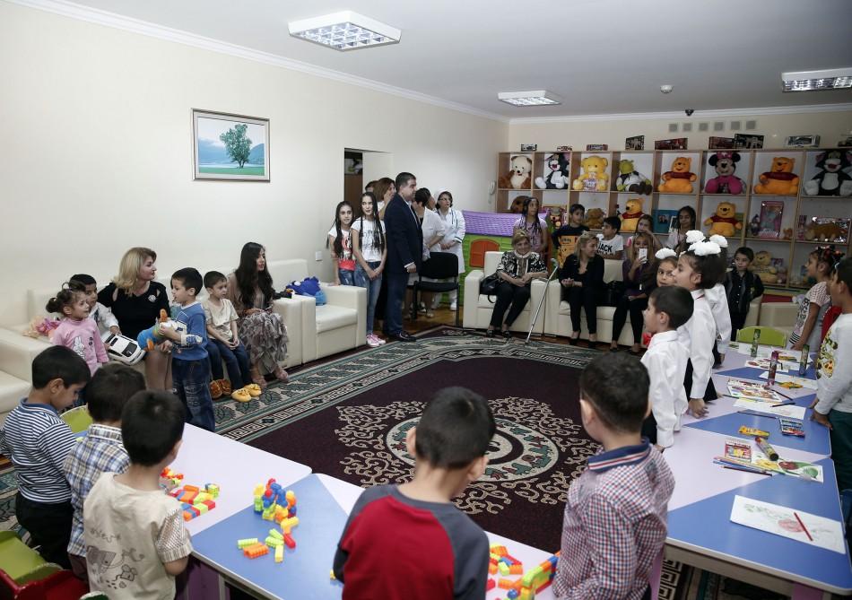 Leyla Aliyeva visits social service institution for disabled kids (PHOTO)