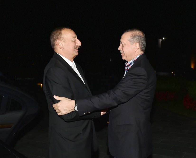 President Ilham Aliyev met with Turkish President Recep Tayyip Erdogan (PHOTO)
