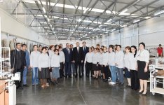 Президент Ильхам Алиев принял участие  в открытии мебельной фабрики в Агстафе (ФОТО)