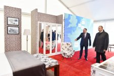 Президент Ильхам Алиев принял участие  в открытии мебельной фабрики в Агстафе (ФОТО)