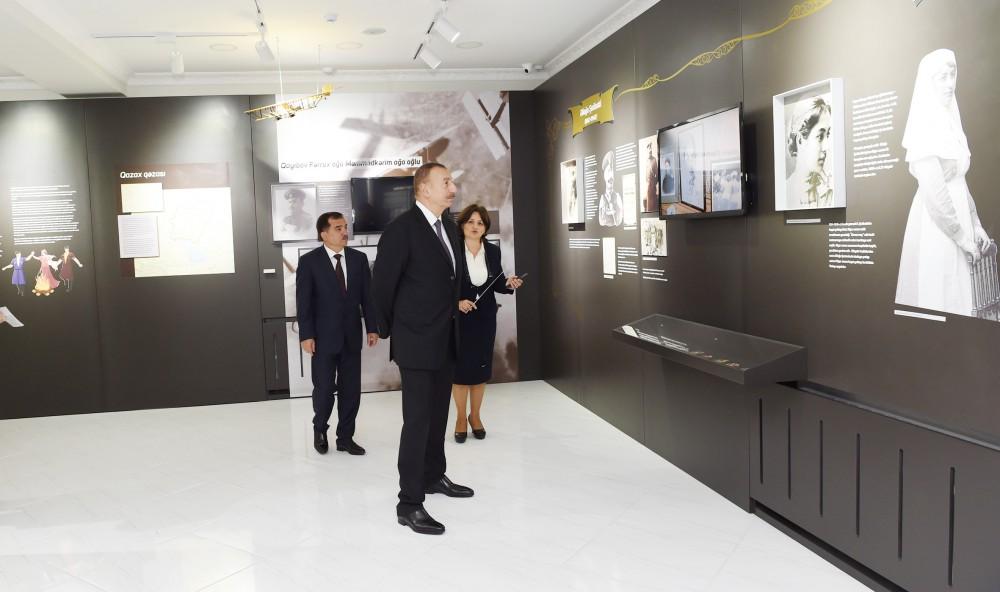 Prezident İlham Əliyev Qazax Rayon Tarix-Diyarşünaslıq Muzeyinin yeni binasının açılışını edib (FOTO)