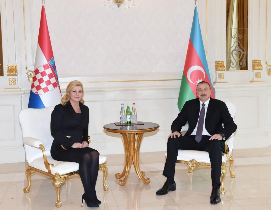 President Aliyev: Azerbaijan-Croatia relations at high level  (PHOTO)