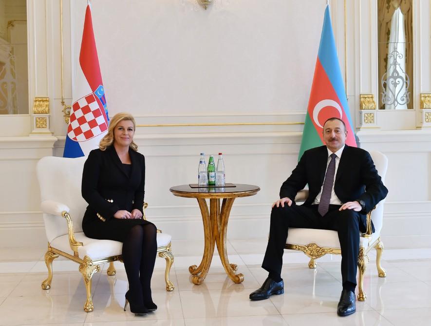 Президент Ильхам Алиев: Отношения между Азербайджаном и Хорватией находятся на высоком уровне (ФОТО)