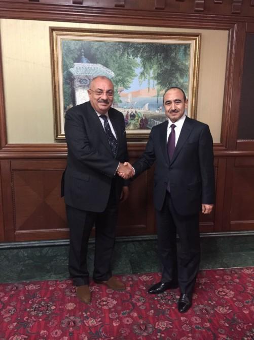 Azerbaycan Cumhurbaşkanı Yardımcısı Hasanov Kurtulmuş ve Türkeş ile bir araya geldi