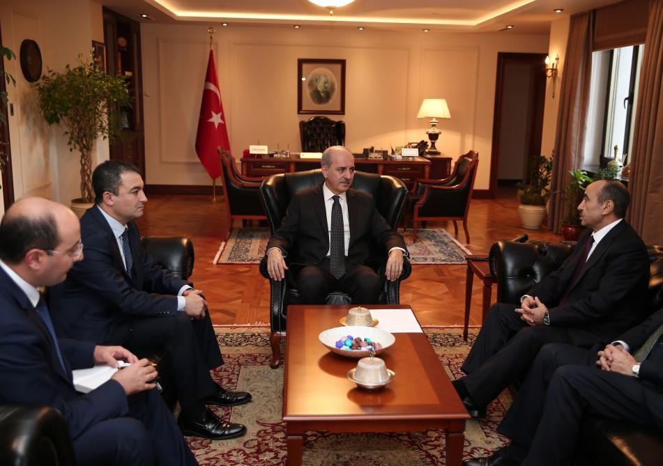 Azerbaycan Cumhurbaşkanı Yardımcısı Hasanov Kurtulmuş ve Türkeş ile bir araya geldi