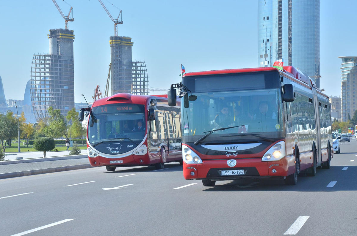 Завтра в Баку будет изменено направление движения 14 автобусных маршрутов