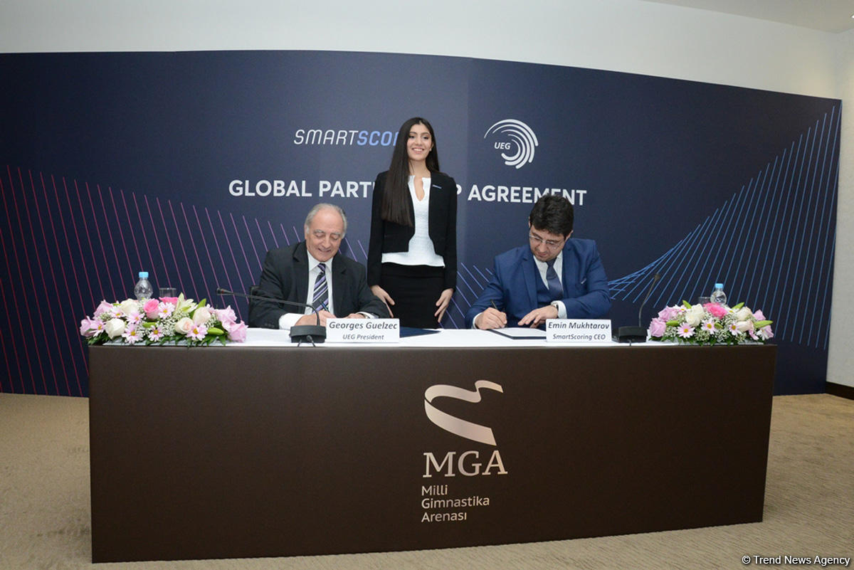 Azərbaycan brendi "SmartScoring" və Avropa Gimnastika İttifaqı əməkdaşlıq sazişi imzaladılar (FOTO)
