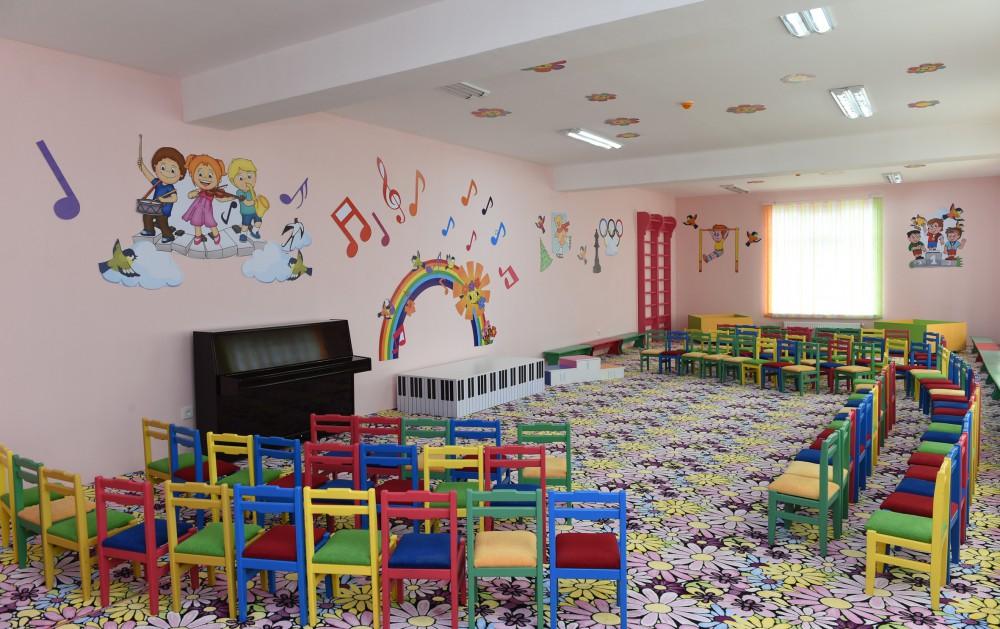 Ilham Aliyev attends opening of orphanage-kindergarten in Beylagan