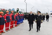 Президент Ильхам Алиев принял участие в церемонии ввода в эксплуатацию новых судов «Каспийского морского пароходства» (ФОТО)