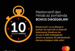 "Mastercard" və "Hesab.az" portalı yeni kampaniyaya start verib
