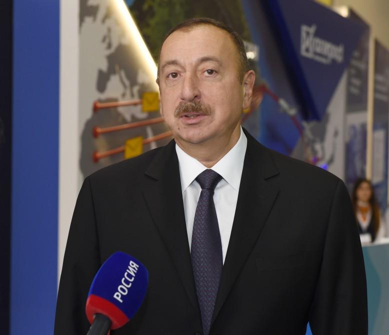 Президент Ильхам Алиев ответил на вопросы телеканалов “Euronews” и “Россия-24”