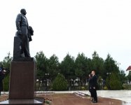 Президент Ильхам Алиев и его супруга прибыли в Зардабский район (ФОТО)