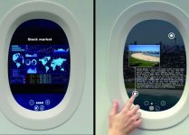 Иллюминаторы самолетов превращены в планшеты (ФОТО)