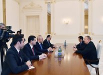 President Ilham Aliyev receives Turkish Foreign Minister