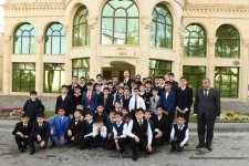 Ilham Aliyev with spouse inaugurate Chess School in Tartar (PHOTO)