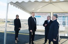 President Aliyev attends opening of new bridge over Tartar River (PHOTO)