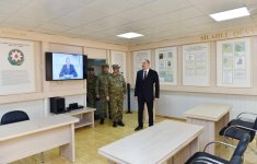 President Aliyev opens military unit in Tartar district (PHOTO)