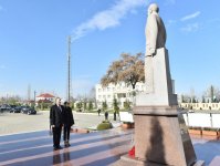 President Aliyev arrives in Aghdam district for visit (PHOTO)