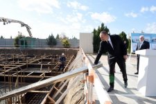 President Aliyev lays foundation of Mugham Center in Guzanli settlement (PHOTO)