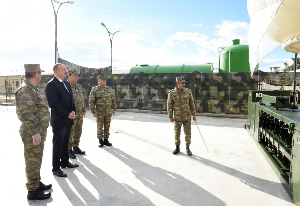 Президент  Азербайджана, Верховный главнокомандующий ВС Ильхам Алиев принял участие в открытии N-ской воинской  части в Тертере (ФОТО)