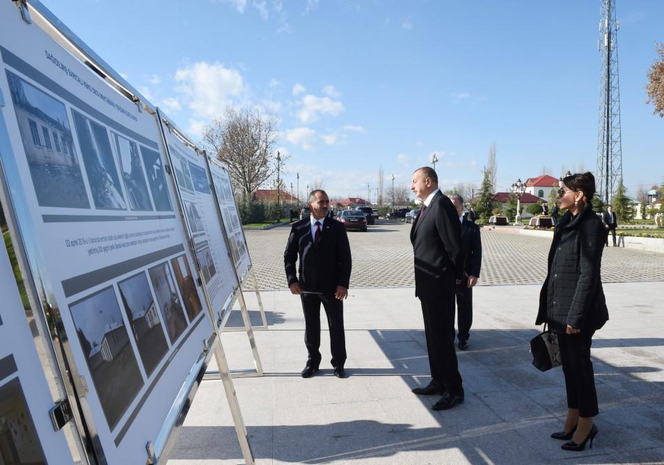President Aliyev arrives in Aghdam district for visit (PHOTO)