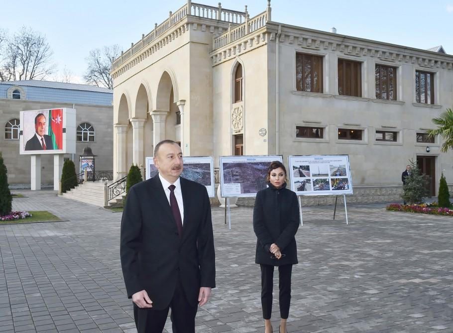 Ilham Aliyev launches Tartar city water supply and sanitation system (PHOTO)