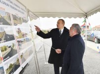 Президент Ильхам Алиев принял участие в открытии реконструированной автодороги Рамана-Маштага (ФОТО)
