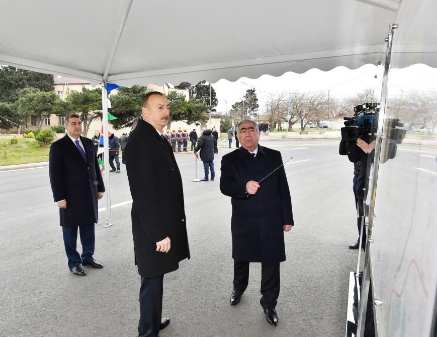 Ilham Aliyev opens renovated highway section in Surakhani (PHOTO)