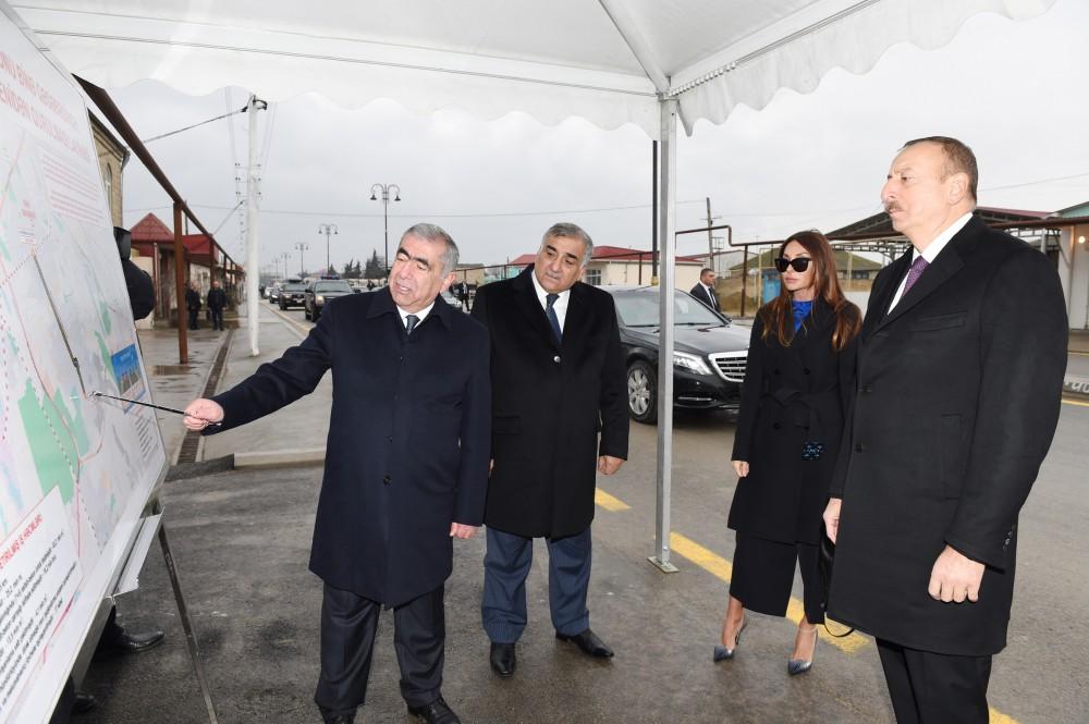 Ilham Aliyev, his spouse view reconstructed street in Bina area (PHOTO)