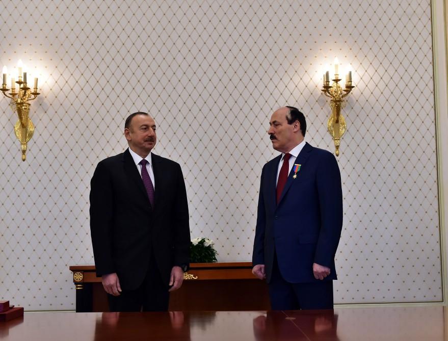 Ilham Aliyev receives head of Dagestan Republic  (PHOTO)