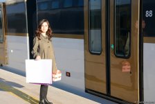 Электропоезд Баку-Сумгайыт перевез миллионного пассажира (ФОТО)