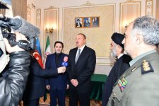 Ilham Aliyev visits Iranian embassy in Azerbaijan (PHOTO)
