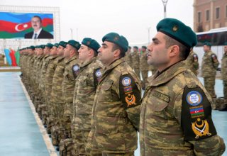 Группа азербайджанских миротворцев отправилась в Афганистан (ФОТО)