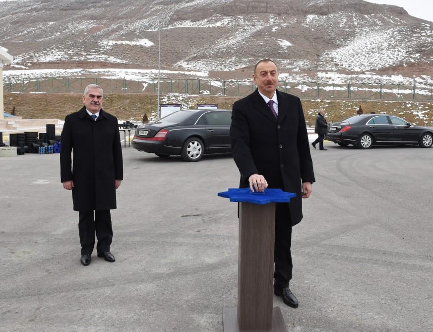 Ilham Aliyev attends ceremony to launch drinking water supply, sewage systems in Julfa (PHOTO)