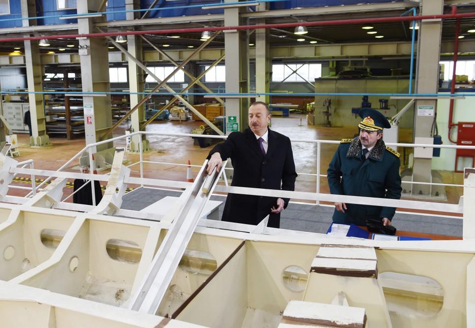 Ilham Aliyev views newly-constructed ‘Tufan’ ship of State Border Service (PHOTO)