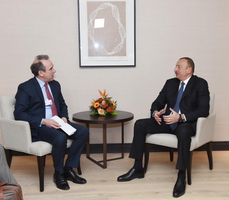 Президент Ильхам Алиев встретился в Давосе с руководителем группы компаний LafargeHolcim (ФОТО)