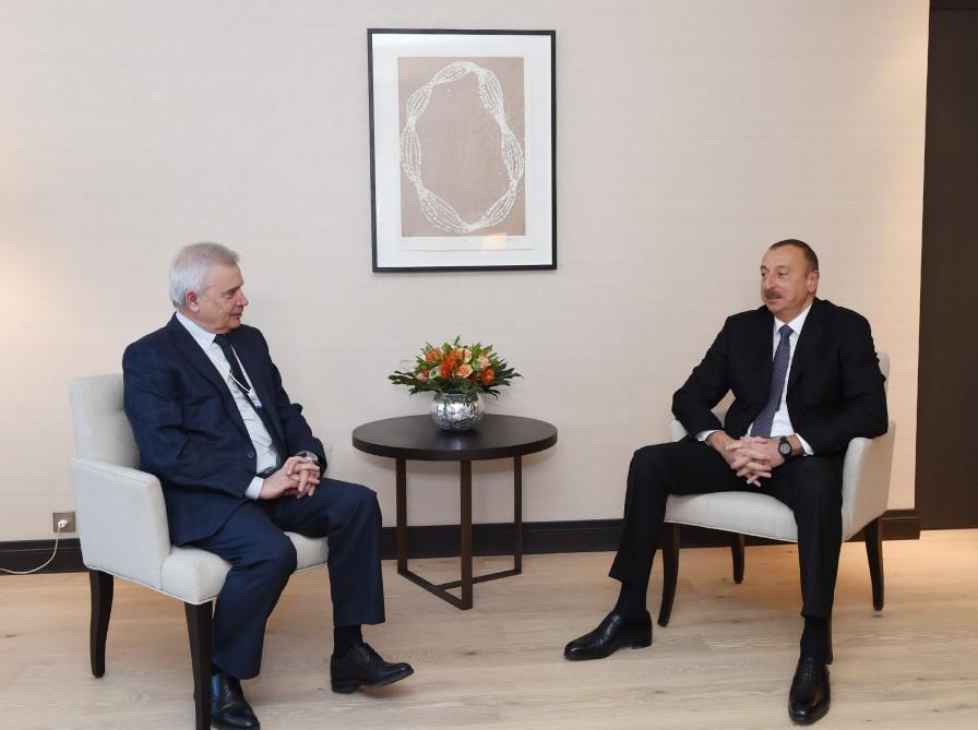 Президент Ильхам Алиев встретился в Давосе с президентом российской компании LUKOIL