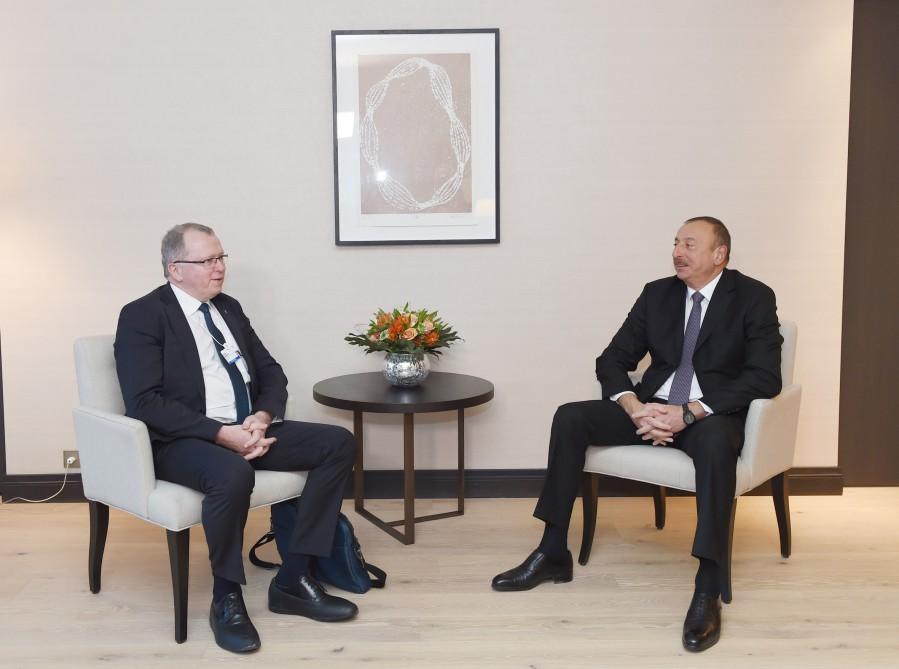 Президент Ильхам Алиев встретился в Давосе с генеральным исполнительным директором Statoil (ФОТО)