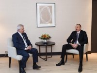 Президент Ильхам Алиев встретился в Давосе с президентом российской компании LUKOIL