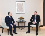 Ильхам Алиев встретился в Давосе с главой регионального правительства Иракского Курдистана (ФОТО)