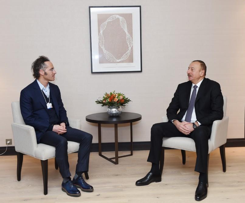 Президент Азербайджана встретился в Давосе с главой “Palantir Technologies”  (ФОТО)