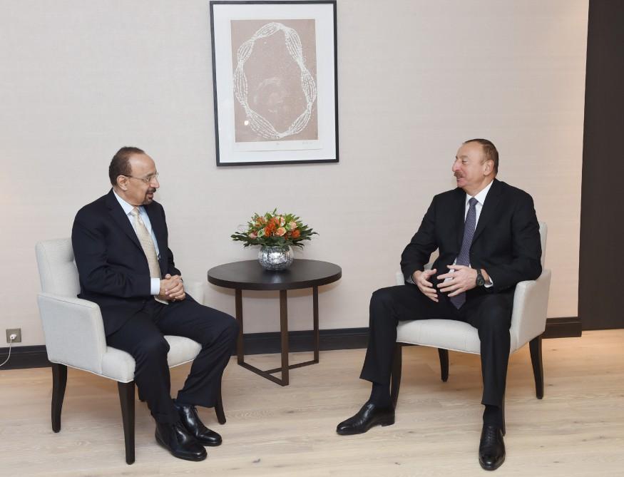 Президент Ильхам Алиев встретился в Давосе с министром энергетики Саудовской Аравии  (ФОТО)