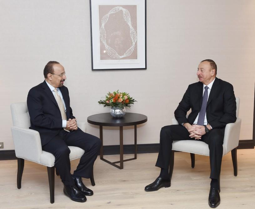 Президент Ильхам Алиев встретился в Давосе с министром энергетики Саудовской Аравии  (ФОТО)
