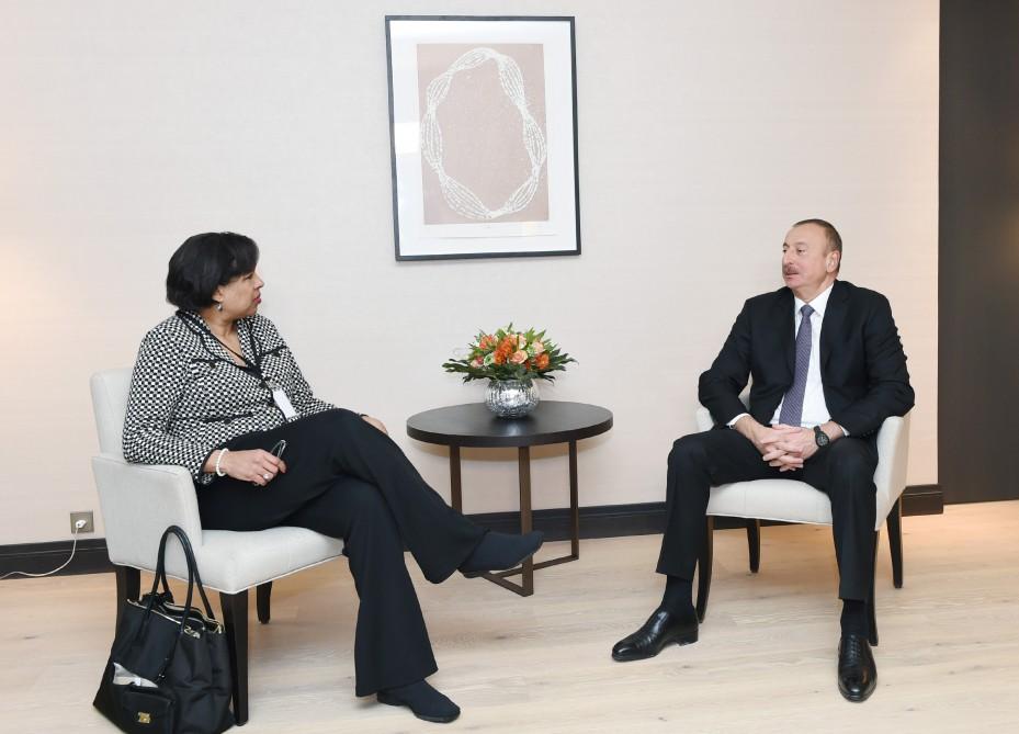 Президент Ильхам Алиев встретился в Давосе с корпоративным вице-президентом компании Microsoft (ФОТО)