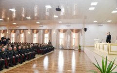 Ilham Aliyev attends opening of military camp in Absheron district  (PHOTO)