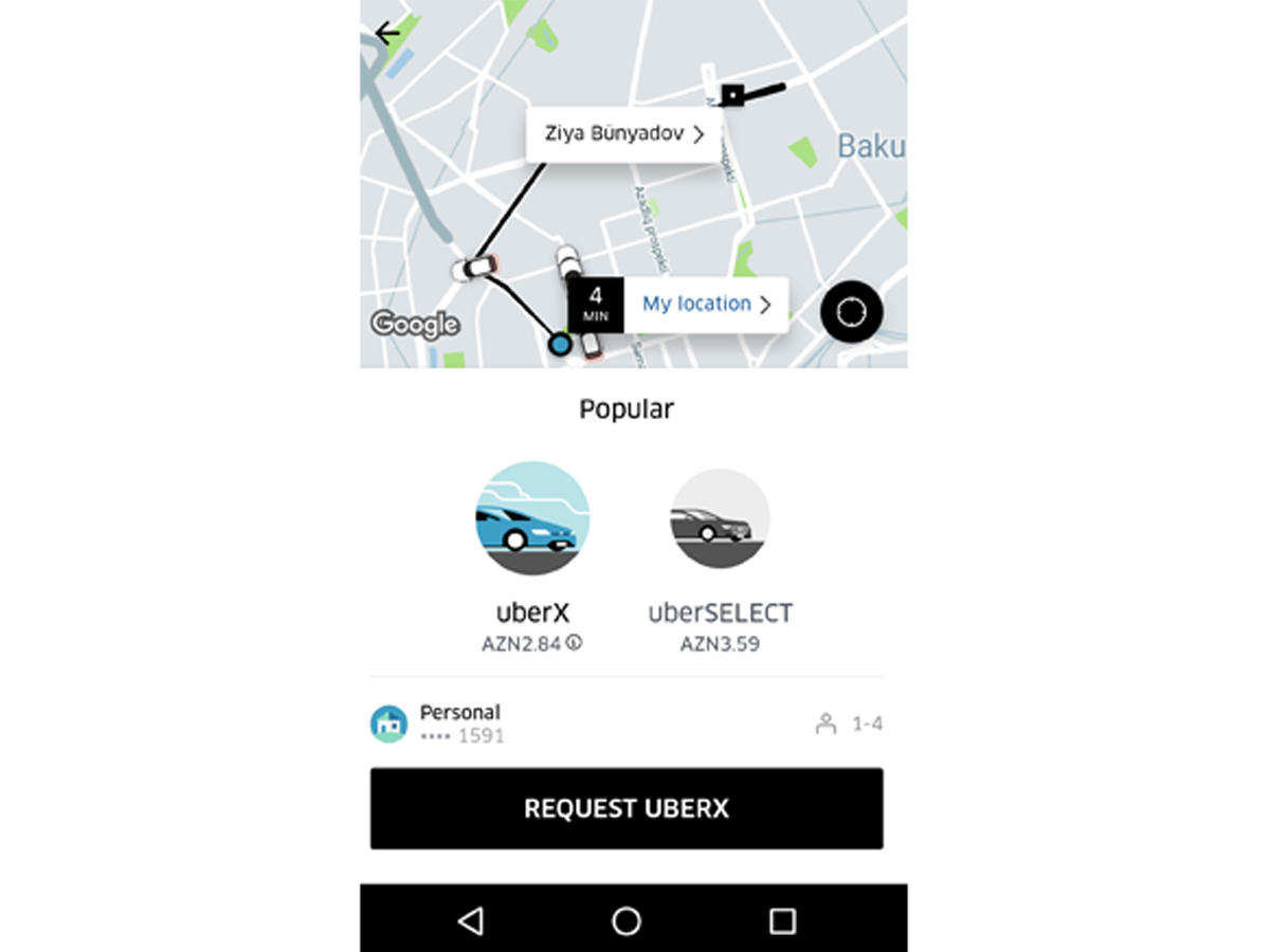 Пользователи Uber в Баку смогут заранее узнавать расчетную стоимость поездок