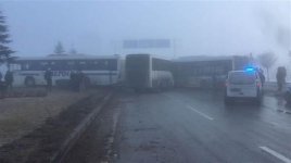 Konya'da zincirleme kaza: 40 araç birbirine girdi