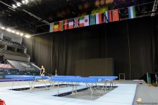 Bakı batut gimnastikası və tamblinq üzrə Dünya Kubokuna hazırlaşır (FOTOREPORTAJ)