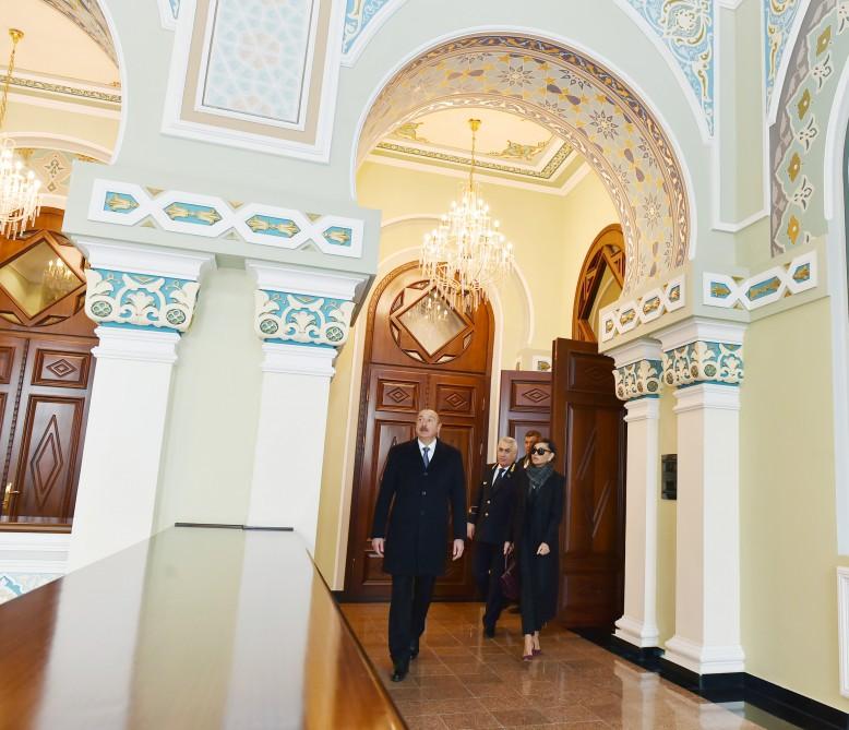 Ilham Aliyev, his spouse attend opening of newly renovated Baku Railway Station (PHOTO)