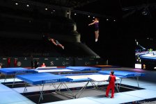 Bakıda batut gimnastikası üzrə Dünya Kuboku iştirakçılarının podium məşqləri başlayıb (FOTO)